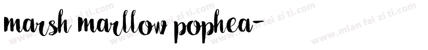 marsh marllow pophea字体转换